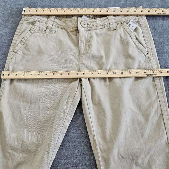 Aeropostale Pants Womens 13/14R Beige Cotton Pockets Flared Stretch Y2K Grunge - Picture 4 of 16